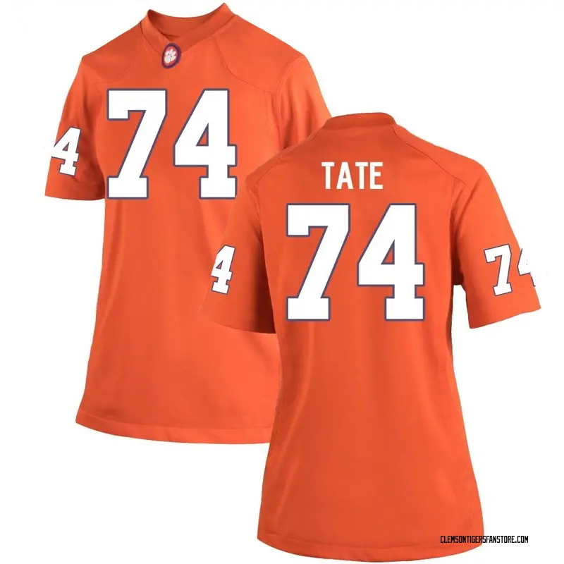 Replica Women's Marcus Tate Clemson Tigers Orange Team Color College Jersey