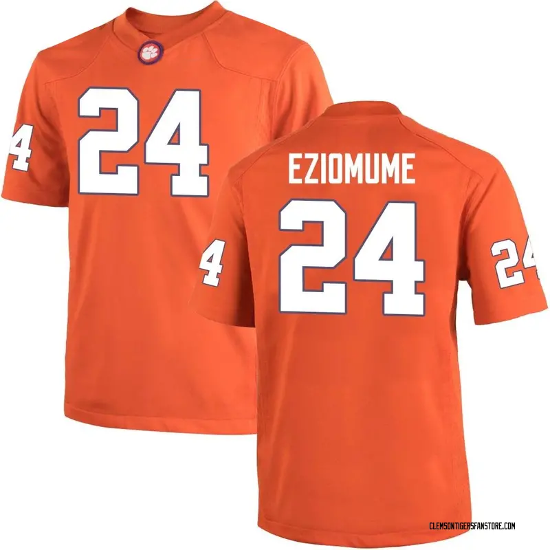 Replica Youth David Eziomume Clemson Tigers Orange Team Color College Jersey