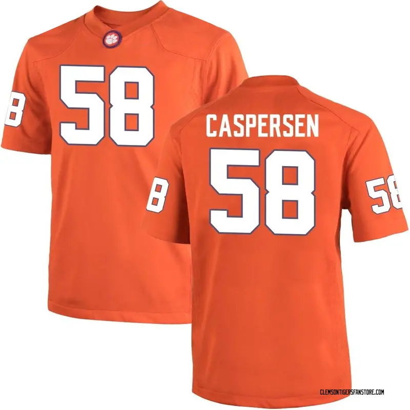 Replica Youth Holden Caspersen Clemson Tigers Orange Team Color College Jersey